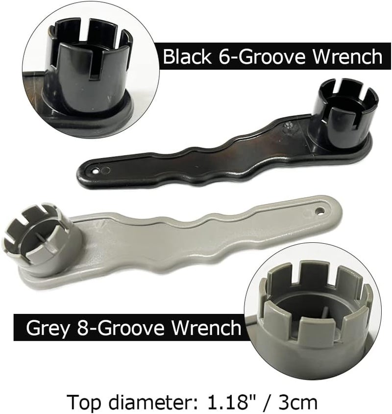asdmm Inflatable Pontoon Boat Raft Air Valve Wrench Repair Tool, 6 and 8-Groove kit for Canoe, Rubber Tender Dinghy, Kayak, SPA Hot Tub - Image 2